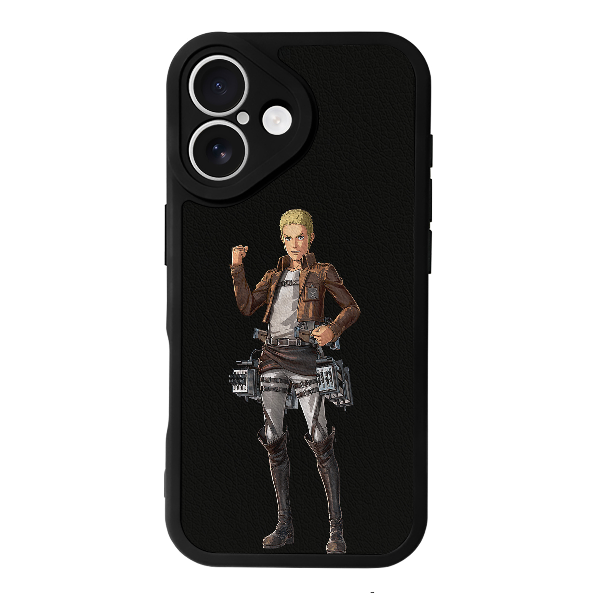 （画像用） 進撃の巨人 ライナー・ブラウン Attack on Titan Reiner Braun 【iPhone 16シリーズ対応】シリコンスマホケース（レザー調） 材質：シリコン
